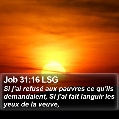 Job 31:16 LSG Bible Verse Image
