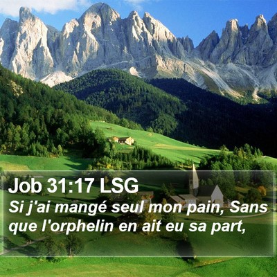 Job 31:17 LSG Bible Verse Image
