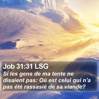 Job 31:31 LSG Bible Verse Image