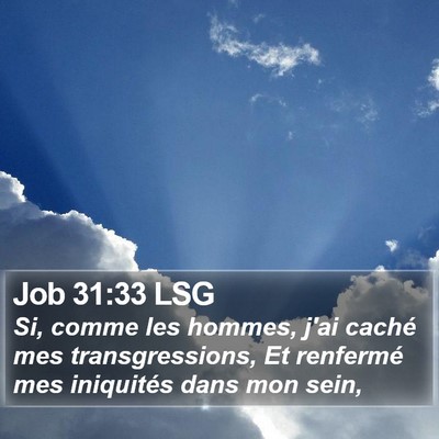 Job 31:33 LSG Bible Verse Image