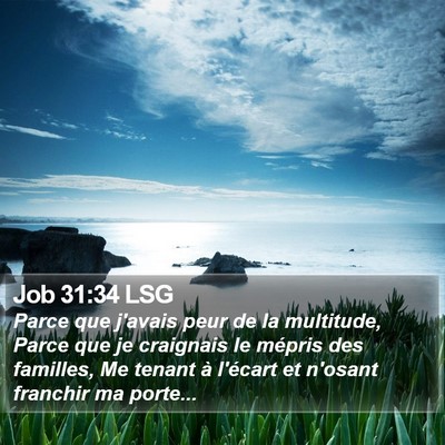 Job 31:34 LSG Bible Verse Image
