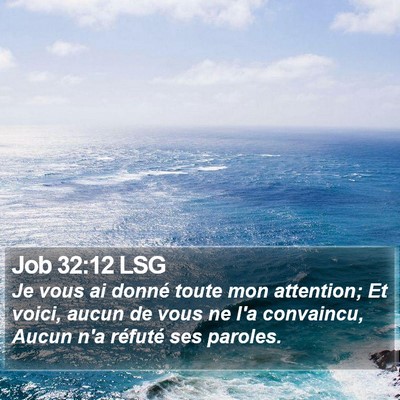 Job 32:12 LSG Bible Verse Image