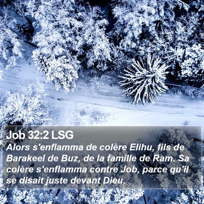 Job 32:2 LSG Bible Verse Image