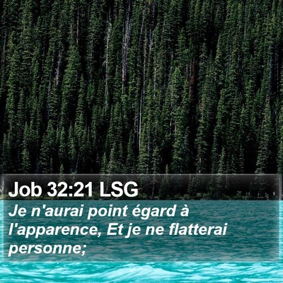 Job 32:21 LSG Bible Verse Image