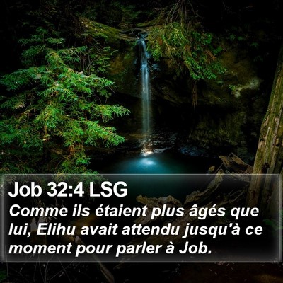 Job 32:4 LSG Bible Verse Image