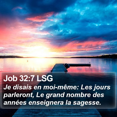 Job 32:7 LSG Bible Verse Image