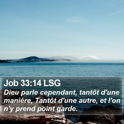 Job 33:14 LSG Bible Verse Image