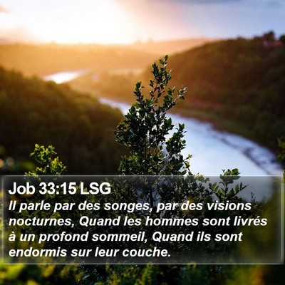 Job 33:15 LSG Bible Verse Image