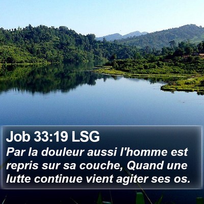 Job 33:19 LSG Bible Verse Image