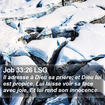 Job 33:26 LSG Bible Verse Image