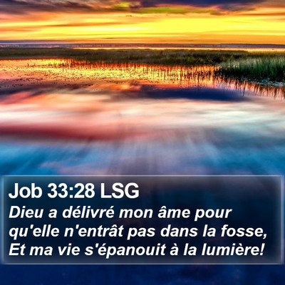 Job 33:28 LSG Bible Verse Image