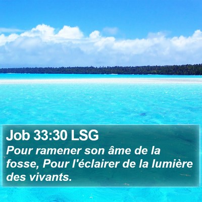 Job 33:30 LSG Bible Verse Image