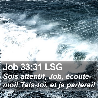 Job 33:31 LSG Bible Verse Image