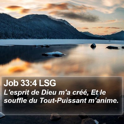 Job 33:4 LSG Bible Verse Image