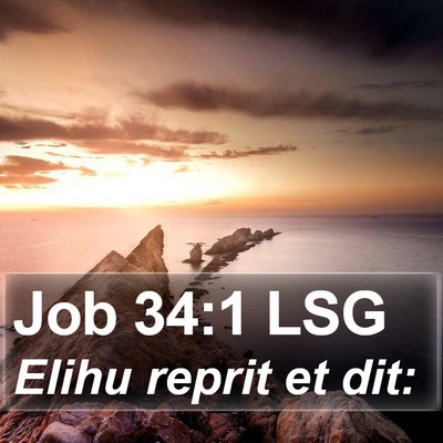 Job 34:1 LSG Bible Verse Image