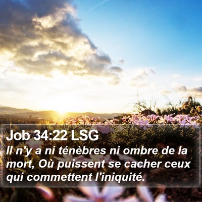 Job 34:22 LSG Bible Verse Image