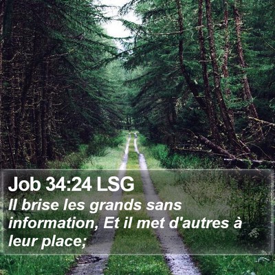 Job 34:24 LSG Bible Verse Image