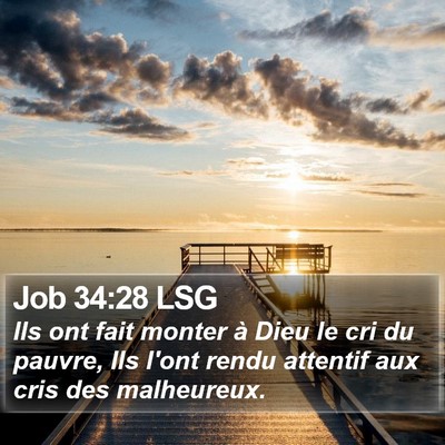Job 34:28 LSG Bible Verse Image