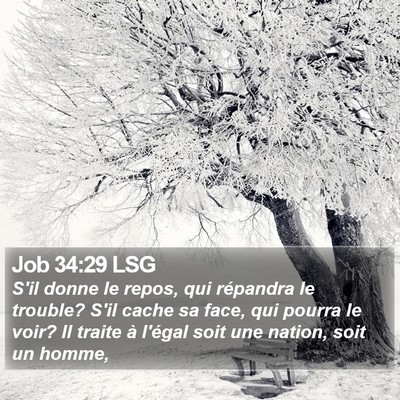 Job 34:29 LSG Bible Verse Image