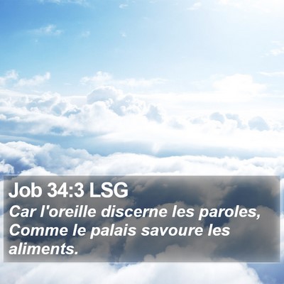 Job 34:3 LSG Bible Verse Image