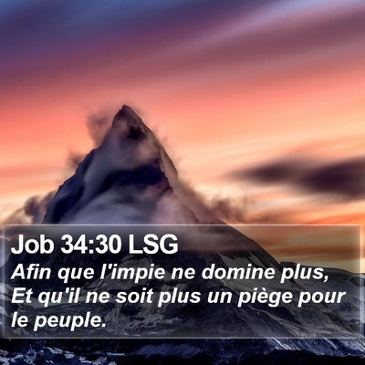 Job 34:30 LSG Bible Verse Image