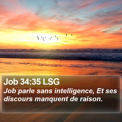 Job 34:35 LSG Bible Verse Image