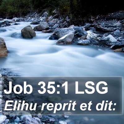 Job 35:1 LSG Bible Verse Image