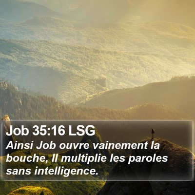 Job 35:16 LSG Bible Verse Image