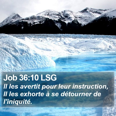 Job 36:10 LSG Bible Verse Image
