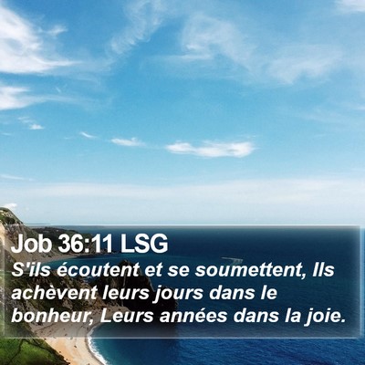 Job 36:11 LSG Bible Verse Image