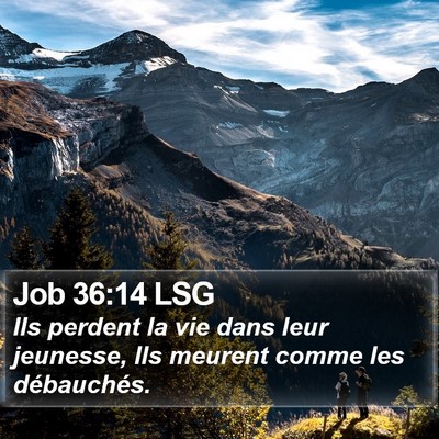 Job 36:14 LSG Bible Verse Image
