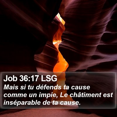 Job 36:17 LSG Bible Verse Image