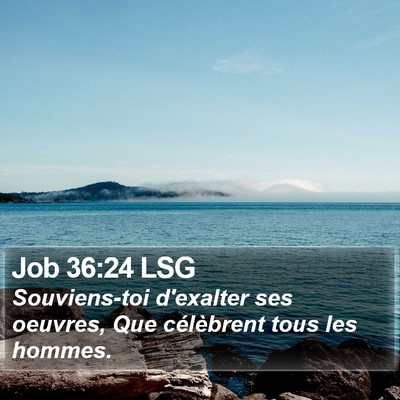 Job 36:24 LSG Bible Verse Image