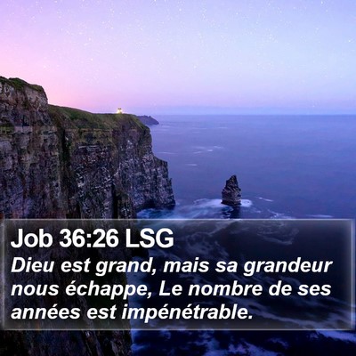 Job 36:26 LSG Bible Verse Image