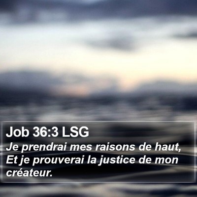 Job 36:3 LSG Bible Verse Image