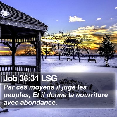 Job 36:31 LSG Bible Verse Image