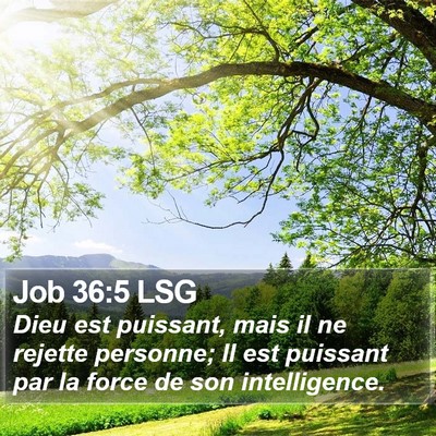 Job 36:5 LSG Bible Verse Image