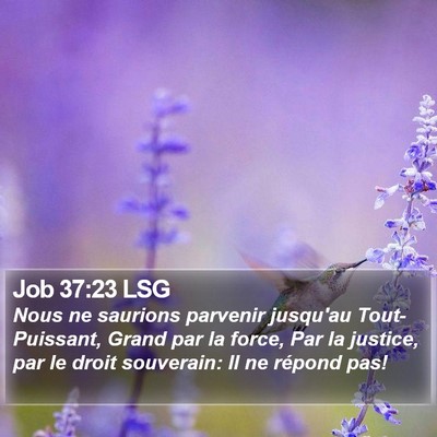 Job 37:23 LSG Bible Verse Image