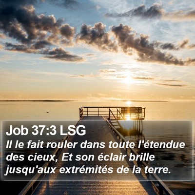 Job 37:3 LSG Bible Verse Image