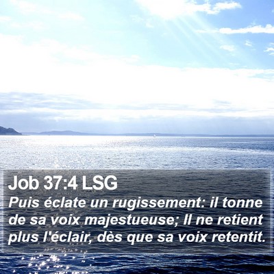 Job 37:4 LSG Bible Verse Image