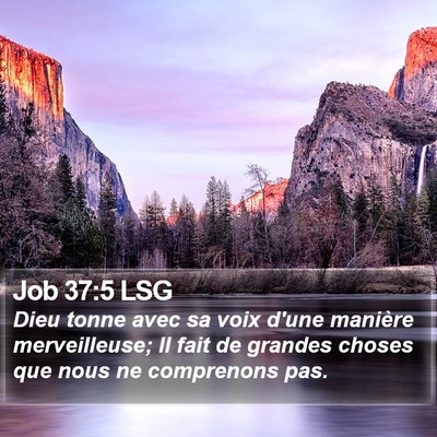Job 37:5 LSG Bible Verse Image