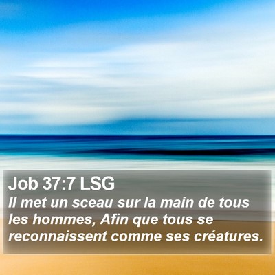 Job 37:7 LSG Bible Verse Image