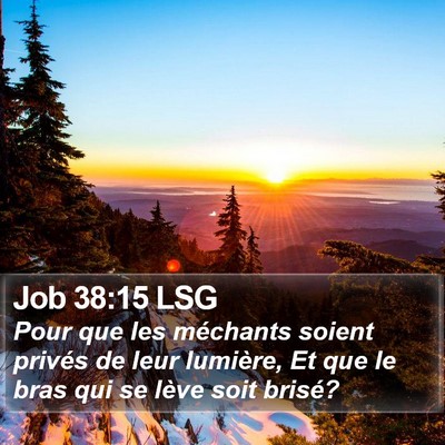Job 38:15 LSG Bible Verse Image
