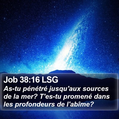 Job 38:16 LSG Bible Verse Image