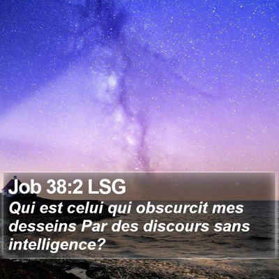 Job 38:2 LSG Bible Verse Image