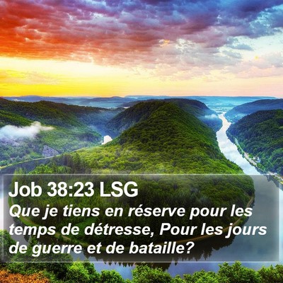Job 38:23 LSG Bible Verse Image