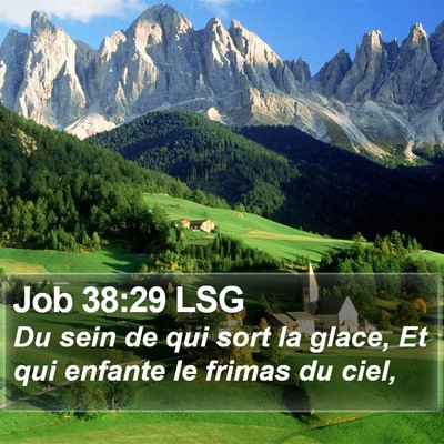 Job 38:29 LSG Bible Verse Image
