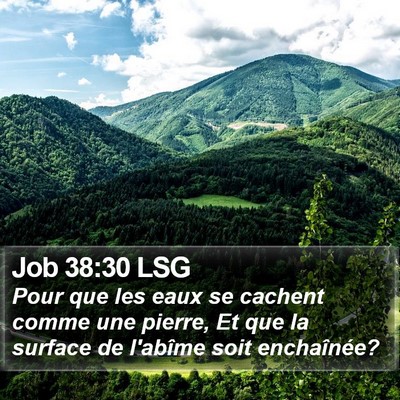 Job 38:30 LSG Bible Verse Image
