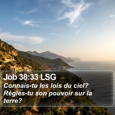 Job 38:33 LSG Bible Verse Image