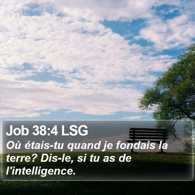 Job 38:4 LSG Bible Verse Image